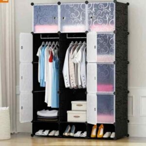 3 Column Plastic Portable Wardrobe/Closet