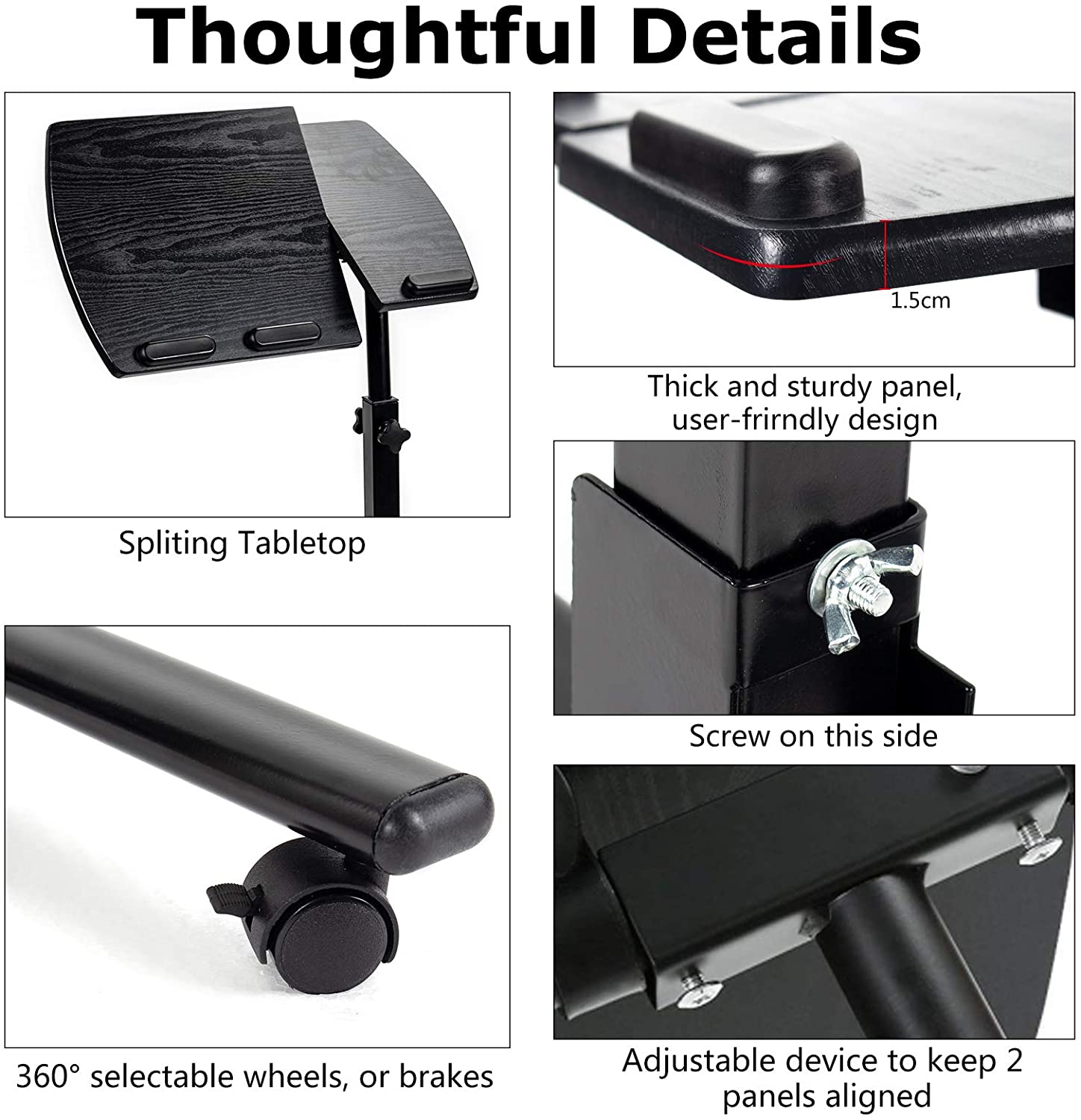 Adjustable High quality wooden computer desk - Image 4