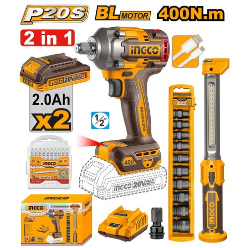 Ingco Cordless 2 pcs combo kit - Image 2