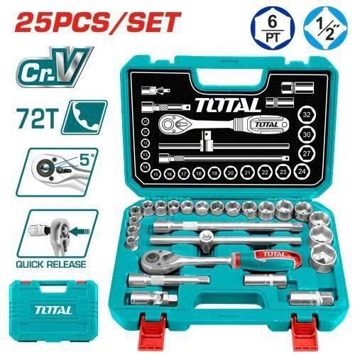 Total 25 Pcs 1/2" socket set - Image 2
