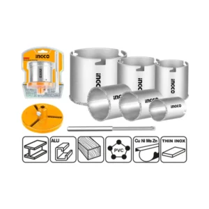 Ingco 6Pcs Carbide gritted hole saw set