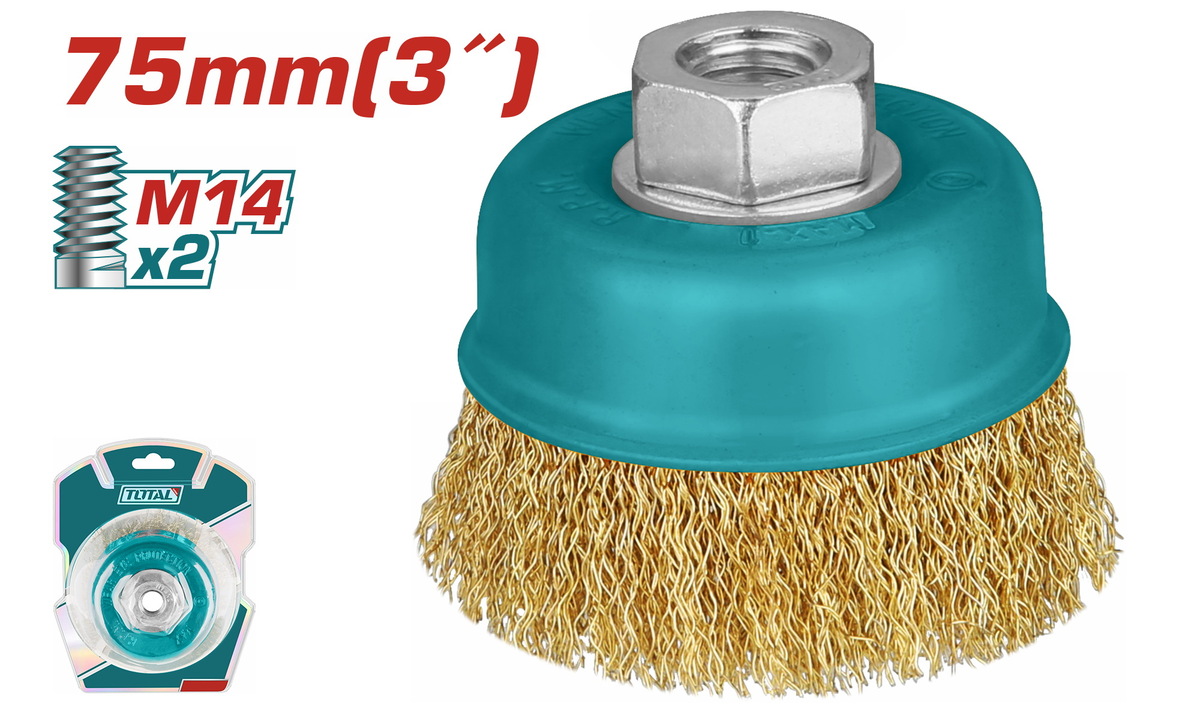 Total Wire cup brush Dia: 75mm, 3" - Image 3